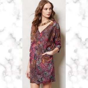 Rainbow Boho V-Neck Shift Dress